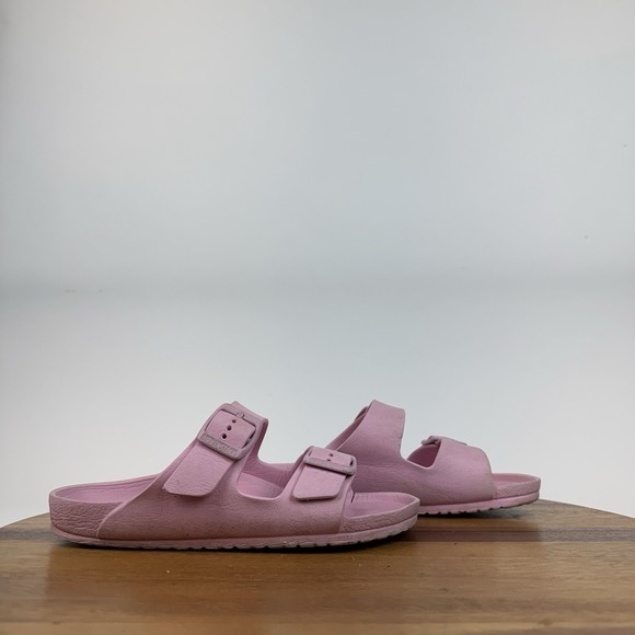 Big Kids Girls Birkenstock Arizona EVA Pink Comfort Slides Sandals Size 3 Y GUC - Picture 1 of 9